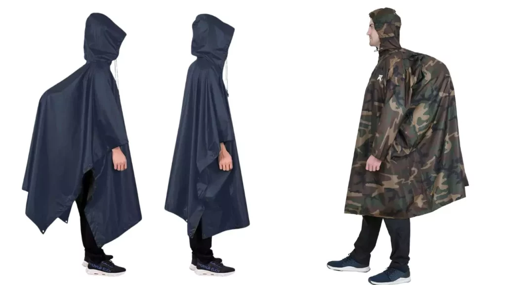 Rocksport Unisex Hooded Rain Poncho for Adult, Waterproof, lightweight, Reusable& Packable, One Size Fits Most, Free Size