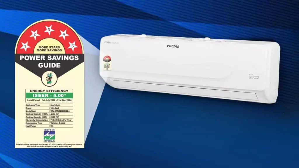 Voltas 1.4 ton 5 Star, Inverter Split AC (Copper, 4-in-1 Adjustable Mode, Anti-dust Filter, 2024 Model, 175V Vectra CAR, White)