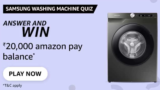 Amazon Samsung Washing Machine Quiz: Win Rs 20,000 Amazon Pay Balance