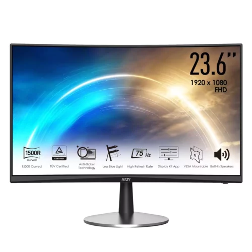 MSI PRO MP242C 23.6 Inch LCD Curved Business & Productivity Desktop Monitor