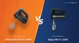 Philips HR3705/10 300W Vs Bajaj HM-01 250W Hand Mixer Full Specification Comparison